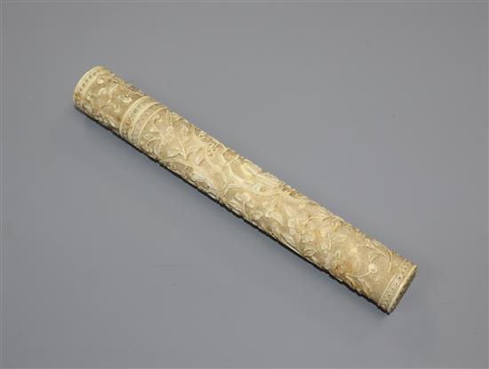 An ivory bodkin case length 15cm